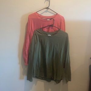 2 Old Navy Everywear long sleeve tees XL